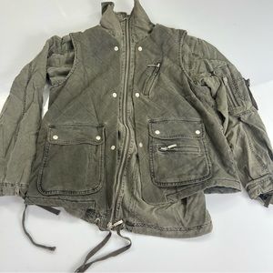 Go silk men’s khaki vest jacket XS L11-30